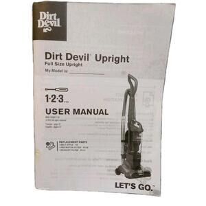 Dirt Devil Upright Vacuum Cleaner Owners Manual ONLY 961152082 Booklet